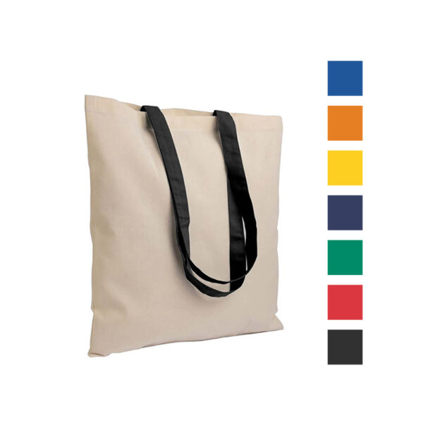 Shopper cotone manico colorato